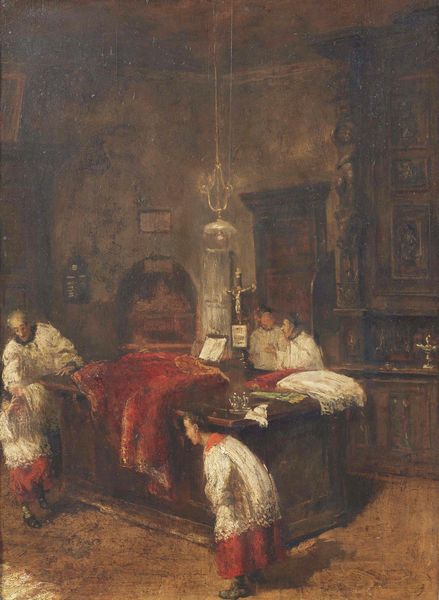 ARTISTA ITALIANO DEL XIX SECOLO : Scena di sacrestia  - Asta Asta 367 | ARTE ANTICA E DEL XIX SECOLO Virtuale - Associazione Nazionale - Case d'Asta italiane