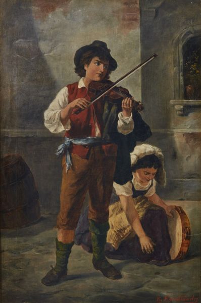 ARTISTA DEL XIX SECOLO : Suonatore di violino  - Asta Asta 367 | ARTE ANTICA E DEL XIX SECOLO Virtuale - Associazione Nazionale - Case d'Asta italiane