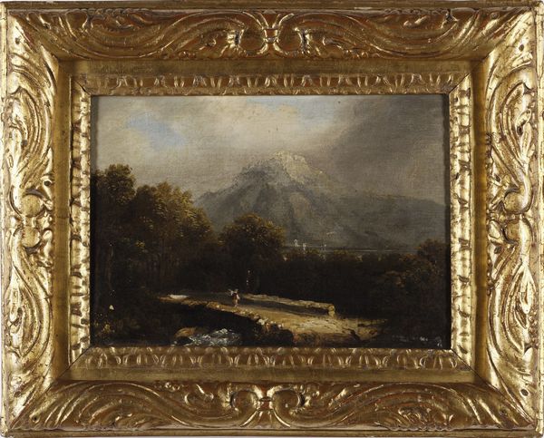 SIGNORINI TELEMACO (1835 - 1901) : Attribuito a. Paesaggio con personaggio  - Asta Asta 367 | ARTE ANTICA E DEL XIX SECOLO Virtuale - Associazione Nazionale - Case d'Asta italiane