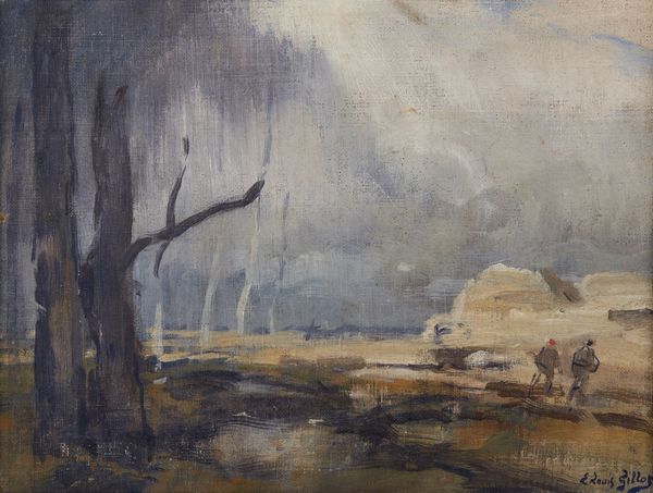 GILLOT EUGENE LOUIS (1867 - 1925) : Paesaggio con personaggi  - Asta Asta 367 | ARTE ANTICA E DEL XIX SECOLO Virtuale - Associazione Nazionale - Case d'Asta italiane