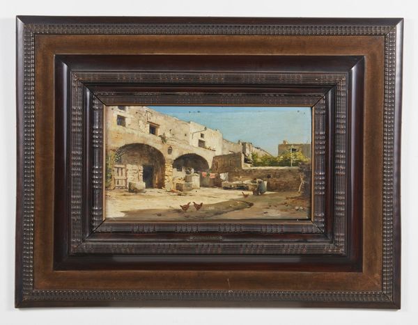 CHIAROLANZA GIUSEPPE (1868 - 1920) : Casolare con galline e contadina  - Asta Asta 367 | ARTE ANTICA E DEL XIX SECOLO Virtuale - Associazione Nazionale - Case d'Asta italiane