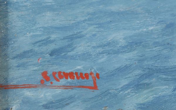 CAVALLERI GIOVANNI (1858 - 1934) : Gruppo di tre opere raffigurati marine con barche  - Asta Asta 367 | ARTE ANTICA E DEL XIX SECOLO Virtuale - Associazione Nazionale - Case d'Asta italiane