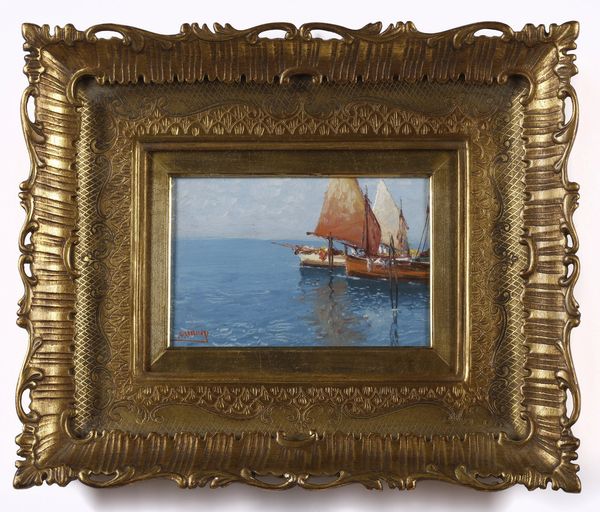 CAVALLERI GIOVANNI (1858 - 1934) : Gruppo di tre opere raffigurati marine con barche  - Asta Asta 367 | ARTE ANTICA E DEL XIX SECOLO Virtuale - Associazione Nazionale - Case d'Asta italiane