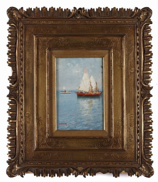 CAVALLERI GIOVANNI (1858 - 1934) : Gruppo di tre opere raffiguranti marine con barche  - Asta Asta 367 | ARTE ANTICA E DEL XIX SECOLO Virtuale - Associazione Nazionale - Case d'Asta italiane