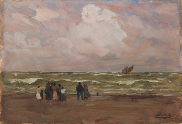 SCATTOLA FERRUCCIO (1873 - 1950) : Paesaggio marino con personaggi  - Asta Asta 367 | ARTE ANTICA E DEL XIX SECOLO Virtuale - Associazione Nazionale - Case d'Asta italiane