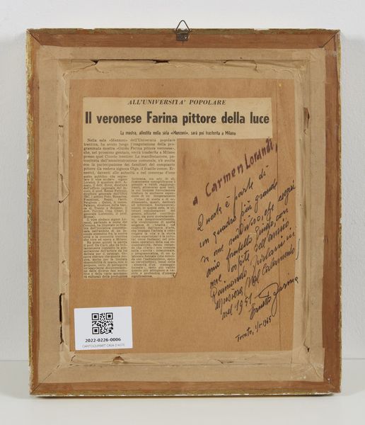 FARINA GUIDO (1896 - 1957) : Paesaggio montano con baita  - Asta Asta 367 | ARTE ANTICA E DEL XIX SECOLO Virtuale - Associazione Nazionale - Case d'Asta italiane