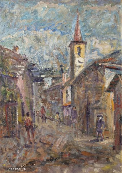 PERUZZI CESARE (1894 - 1995) : Strada di paese  - Asta Asta 367 | ARTE ANTICA E DEL XIX SECOLO Virtuale - Associazione Nazionale - Case d'Asta italiane