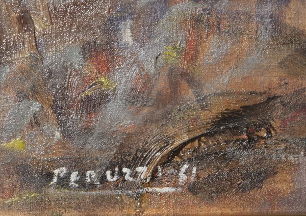 PERUZZI CESARE (1894 - 1995) : Strada di paese  - Asta Asta 367 | ARTE ANTICA E DEL XIX SECOLO Virtuale - Associazione Nazionale - Case d'Asta italiane