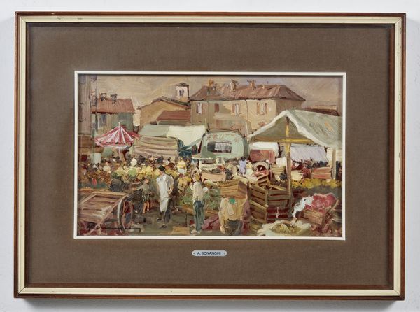 BONANOMI ARTURO (1920 - 2010) : Il mercato  - Asta Asta 367 | ARTE ANTICA E DEL XIX SECOLO Virtuale - Associazione Nazionale - Case d'Asta italiane