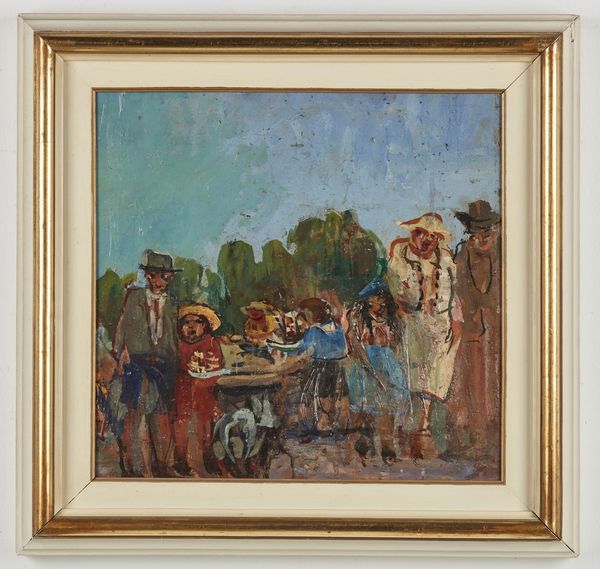 BOTTI RENZO (1886 - 1953) : Attribuito a. Paesaggio con personaggi  - Asta Asta 367 | ARTE ANTICA E DEL XIX SECOLO Virtuale - Associazione Nazionale - Case d'Asta italiane