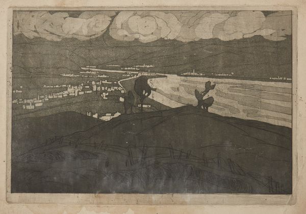 INCISORE NORDEUROPEO DEGLI INIZI DEL XX SECOLO : Paesaggio simbolista  - Asta Asta 367 | ARTE ANTICA E DEL XIX SECOLO Virtuale - Associazione Nazionale - Case d'Asta italiane