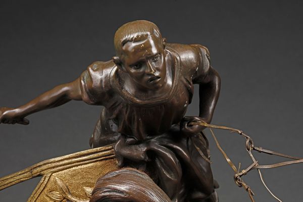 FERRARI GIUSEPPE (1840 - 1905) : Gruppo in bronzo raffigurante una biga romana  - Asta Asta 367 | ARTE ANTICA E DEL XIX SECOLO Virtuale - Associazione Nazionale - Case d'Asta italiane