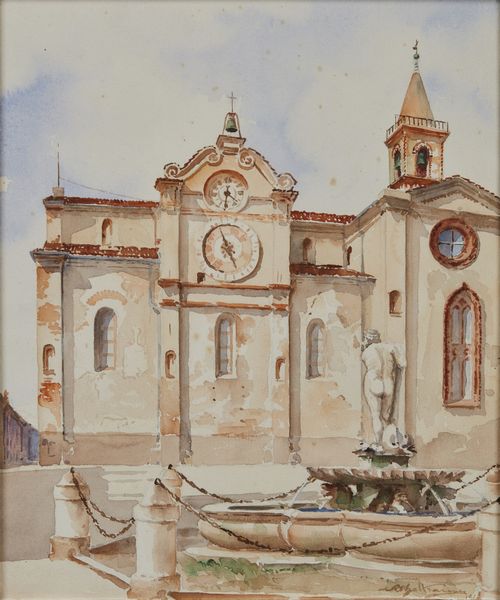 BELTRAME ACHILLE (1871 - 1945) : Basilica  - Asta Asta 367 | ARTE ANTICA E DEL XIX SECOLO Virtuale - Associazione Nazionale - Case d'Asta italiane