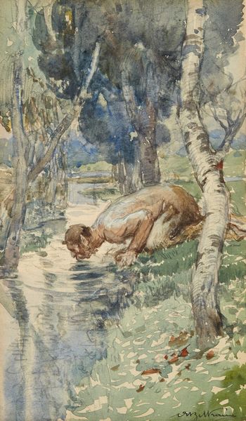 BELTRAME ACHILLE (1871 - 1945) : L'abbeverata del satiro  - Asta Asta 367 | ARTE ANTICA E DEL XIX SECOLO Virtuale - Associazione Nazionale - Case d'Asta italiane