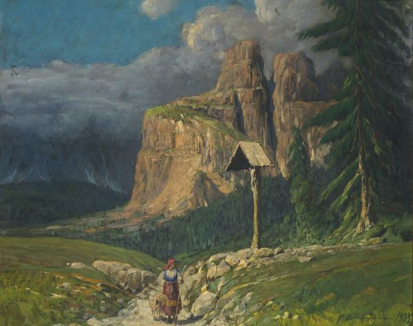 DOMENEGHINI FRANCESCO (1860 - 1950) : Gruppo Sella, Dolomiti  - Asta Asta 367 | ARTE ANTICA E DEL XIX SECOLO Virtuale - Associazione Nazionale - Case d'Asta italiane