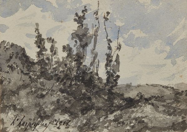 HARPIGNIES HENRI JOSEPH (1819 - 1916) : Paesaggio a Saint-Priv  - Asta Asta 367 | ARTE ANTICA E DEL XIX SECOLO Virtuale - Associazione Nazionale - Case d'Asta italiane