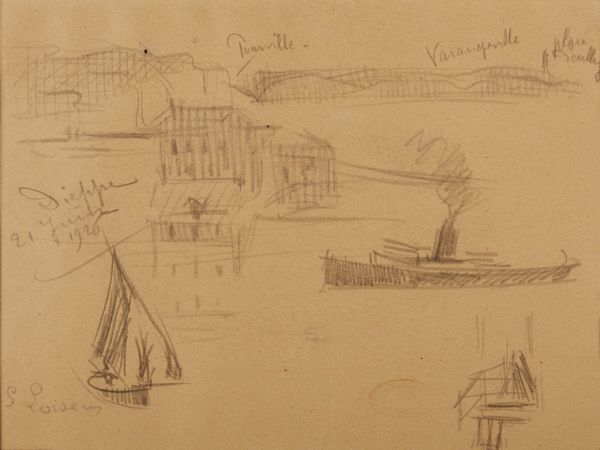 LOISEAU GUSTAVE (1865 - 1935) : Il porto di Dieppe  - Asta Asta 367 | ARTE ANTICA E DEL XIX SECOLO Virtuale - Associazione Nazionale - Case d'Asta italiane