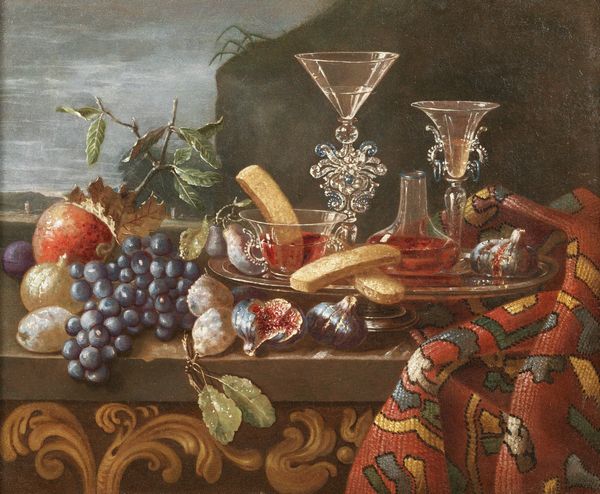 ARTISTA DEL XVII SECOLO : Natura morta con frutta e calici  - Asta Asta 367 | ARTE ANTICA E DEL XIX SECOLO Virtuale - Associazione Nazionale - Case d'Asta italiane