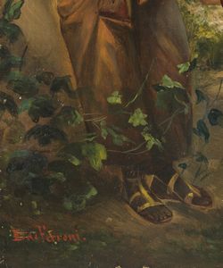 ARTISTA ITALIANO DEL XIX SECOLO : Scena pompeiana  - Asta Asta 367 | ARTE ANTICA E DEL XIX SECOLO Virtuale - Associazione Nazionale - Case d'Asta italiane