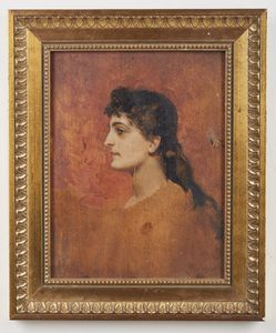 ARTISTA FRANCESE DEL XIX SECOLO : Profilo di donna  - Asta Asta 367 | ARTE ANTICA E DEL XIX SECOLO Virtuale - Associazione Nazionale - Case d'Asta italiane
