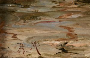 ARTISTA DEL XIX SECOLO : Marina con barche  - Asta Asta 367 | ARTE ANTICA E DEL XIX SECOLO Virtuale - Associazione Nazionale - Case d'Asta italiane