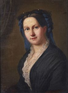 PIETSCH LUDWIG (1824 - 1911) - Ritratto di gentildonna
