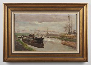 COGNIET MARCEL (1857 - 1914) : Il fiume  - Asta Asta 367 | ARTE ANTICA E DEL XIX SECOLO Virtuale - Associazione Nazionale - Case d'Asta italiane