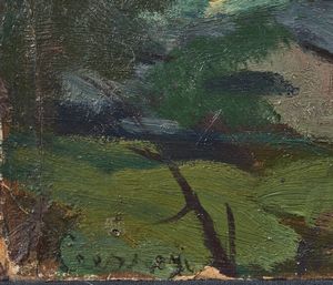 CRESSERI GAETANO (1870 - 1933) : Paesaggio montano  - Asta Asta 367 | ARTE ANTICA E DEL XIX SECOLO Virtuale - Associazione Nazionale - Case d'Asta italiane