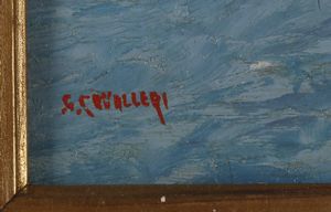 CAVALLERI GIOVANNI (1858 - 1934) : Gruppo di tre opere raffiguranti marine con barche  - Asta Asta 367 | ARTE ANTICA E DEL XIX SECOLO Virtuale - Associazione Nazionale - Case d'Asta italiane