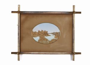 ARTISTA DEL XIX SECOLO : Coppia di fregi in sughero con paesaggi dipinti in policromia  - Asta Asta 367 | ARTE ANTICA E DEL XIX SECOLO Virtuale - Associazione Nazionale - Case d'Asta italiane