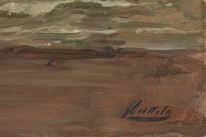 SCATTOLA FERRUCCIO (1873 - 1950) : Paesaggio marino con personaggi  - Asta Asta 367 | ARTE ANTICA E DEL XIX SECOLO Virtuale - Associazione Nazionale - Case d'Asta italiane