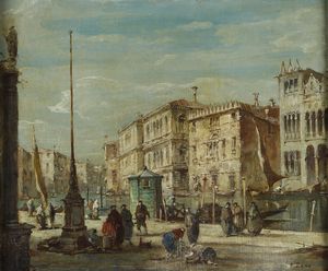 BONIVENTO EUGENIO  (1880 - 1956) - Paesaggio veneziano