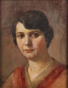 NARDI ANTONIO (1888 - 1965) : Ritratto femminile  - Asta Asta 367 | ARTE ANTICA E DEL XIX SECOLO Virtuale - Associazione Nazionale - Case d'Asta italiane
