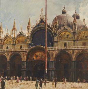 PARACHINI ACHILLE (1888 - 1970) - Venezia. Piazza San Marco