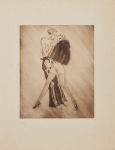 ICART LOUIS (1888 - 1950) - Mascherata erotica