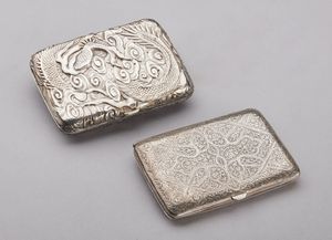 ARGENTIERE DEL XIX-XX SECOLO : Lotto composto da 8 contenitori e portasigarette in argento  - Asta Asta 367 | ARTE ANTICA E DEL XIX SECOLO Virtuale - Associazione Nazionale - Case d'Asta italiane