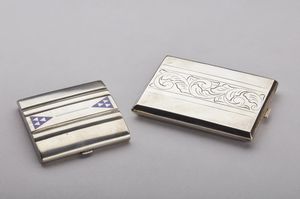 ARGENTIERE DEL XIX-XX SECOLO : Lotto composto da 8 contenitori e portasigarette in argento  - Asta Asta 367 | ARTE ANTICA E DEL XIX SECOLO Virtuale - Associazione Nazionale - Case d'Asta italiane