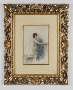 BELTRAME ACHILLE (1871 - 1945) : Lavandaia  - Asta Asta 367 | ARTE ANTICA E DEL XIX SECOLO Virtuale - Associazione Nazionale - Case d'Asta italiane