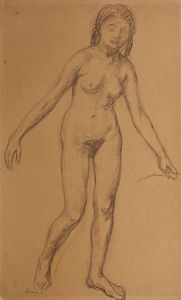LEBASQUE HENRI (1865 - 1937) - Nudo di fanciulla