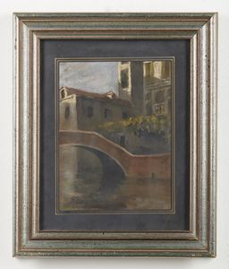 GEMMI GIACOMO (1863 - 1941) : Canale a Venezia  - Asta Asta 367 | ARTE ANTICA E DEL XIX SECOLO Virtuale - Associazione Nazionale - Case d'Asta italiane