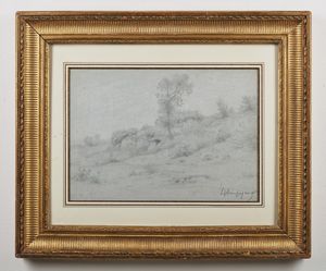 HARPIGNIES HENRI JOSEPH (1819 - 1916) : Paesaggio montano  - Asta Asta 367 | ARTE ANTICA E DEL XIX SECOLO Virtuale - Associazione Nazionale - Case d'Asta italiane