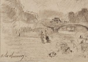 LEBOURG ALBERT MARIE (1849 - 1928) : Notre Dame  - Asta Asta 367 | ARTE ANTICA E DEL XIX SECOLO Virtuale - Associazione Nazionale - Case d'Asta italiane