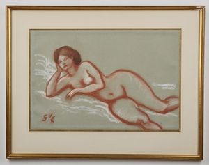 D'ESPAGNAT GEORGE  (1870 - 1950) : Nudo femminile  - Asta Asta 367 | ARTE ANTICA E DEL XIX SECOLO Virtuale - Associazione Nazionale - Case d'Asta italiane