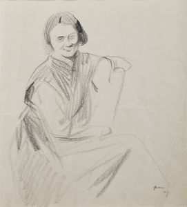 FORAIN JEAN LOUIS (1852 - 1931) - Ritratto di donna