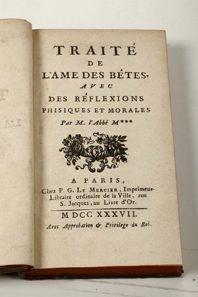 De anima brutorum, Firenze, Cambiagi, 1776  - Asta Libri Antichi e Rari - Associazione Nazionale - Case d'Asta italiane