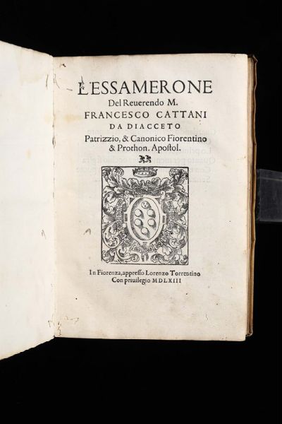 L'Essamerone, Firenze, Torrentino, 1563  - Asta Libri Antichi e Rari - Associazione Nazionale - Case d'Asta italiane