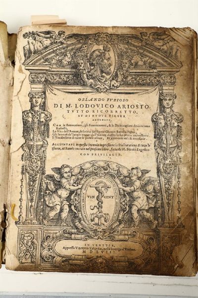 Orlando furioso, Venezia, Valgrisi, 1558  - Asta Libri Antichi e Rari - Associazione Nazionale - Case d'Asta italiane