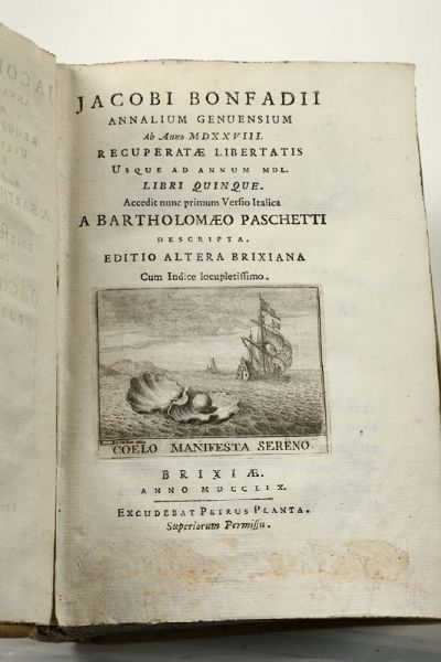 Clarorum Ligurum Elogia, Roma, Iosephum de Angelis, 1577  - Asta Libri Antichi e Rari - Associazione Nazionale - Case d'Asta italiane
