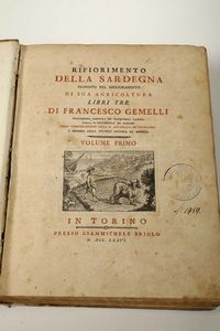 Rifiorimento della Sardegna, Torino, Priolo, 1776  - Asta Libri Antichi e Rari - Associazione Nazionale - Case d'Asta italiane
