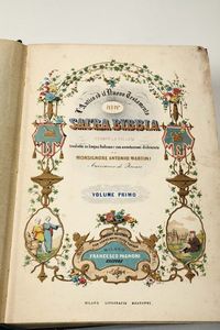 La Sacra Bibbia, 4 volumi, Milano, Pagnoni, met XIX secolo  - Asta Libri Antichi e Rari - Associazione Nazionale - Case d'Asta italiane
